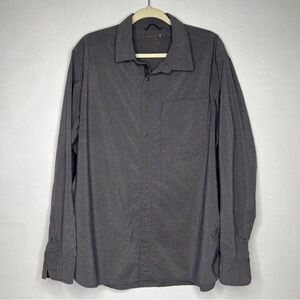 Swiss‎ Tech Performance Gear Shirt Men's 2XL Dark Gray Brass Heather Long Sleeve